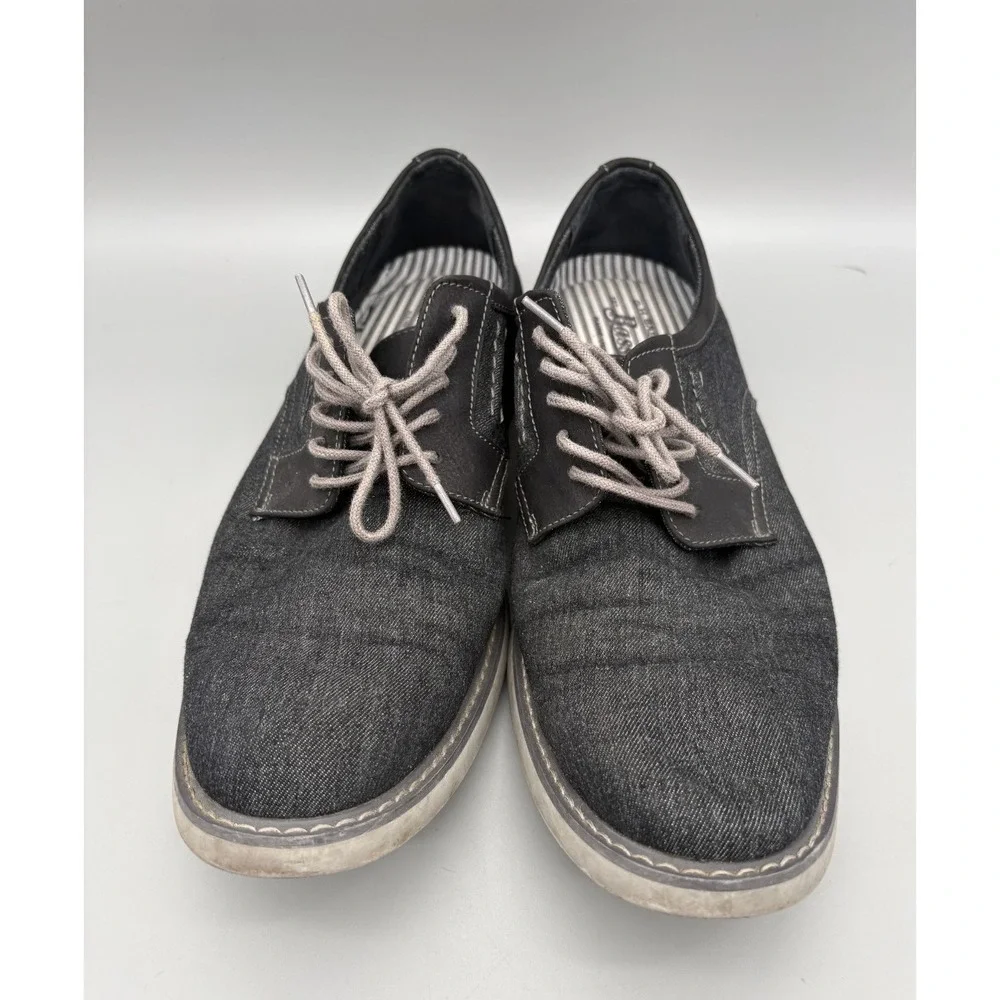 G.H. Bass & Co. Dark Gray Leather Shoes Men's Size 11.5 Sneakers Bass-Lloyd